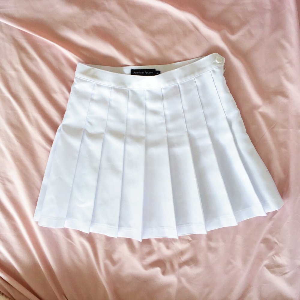 REAL American Apparel White Tennis Skirt